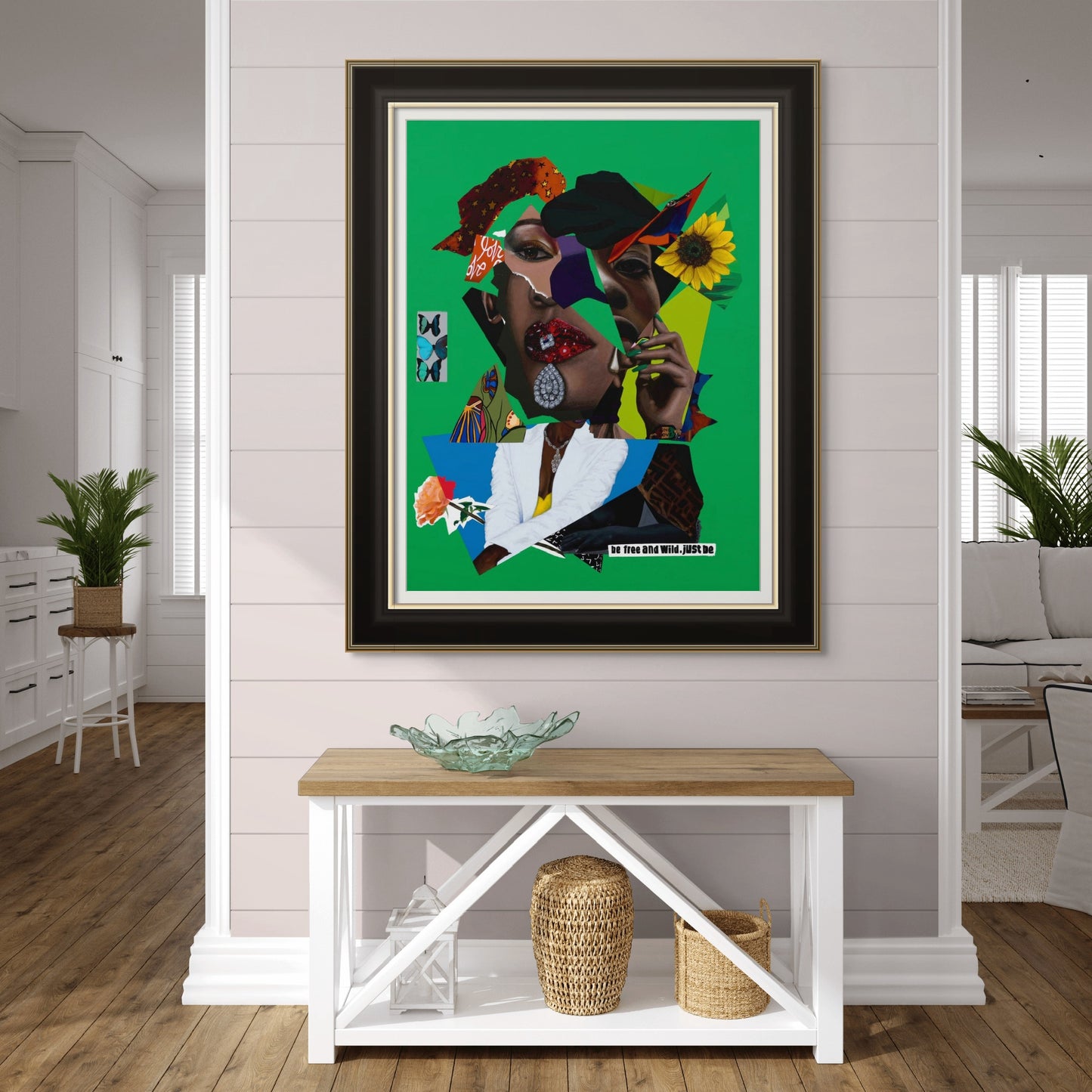 FREE - Abstract portrait Art - Vanity Pop - Collage Portrait - Limited Edition Giclee Art Print - Vakseen Art