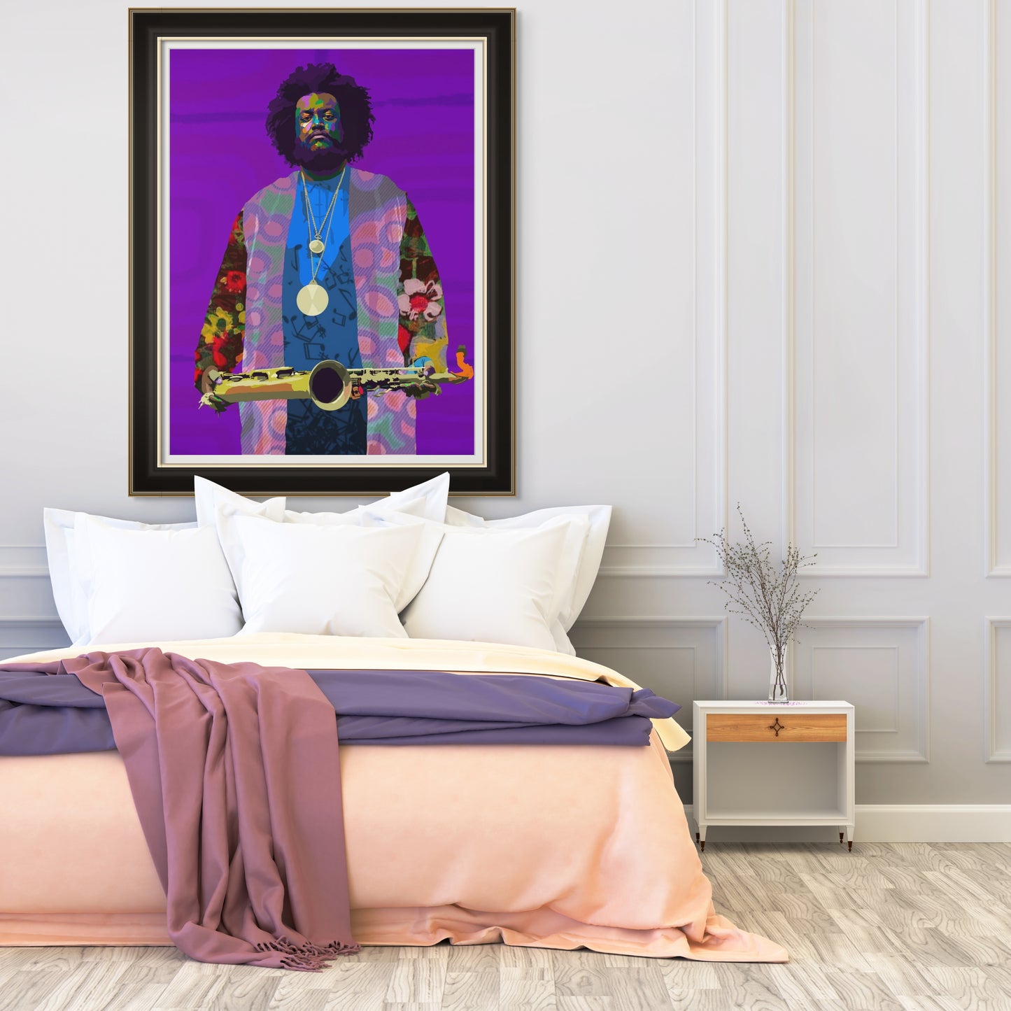 Kamasi - Kamasi Washington inspired Portrait - Limited Edition Giclee Art Print & Wall Decor - Vakseen Art