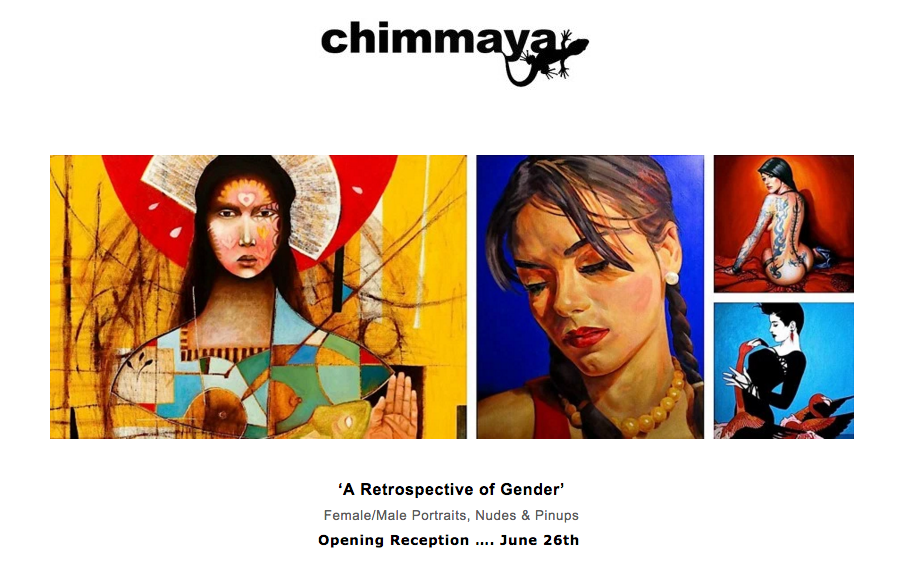 ChimMaya Art Gallery’s “A Retrospective of Gender: Female/Male Portraits, Nudes & Pinups” Opening June 26th