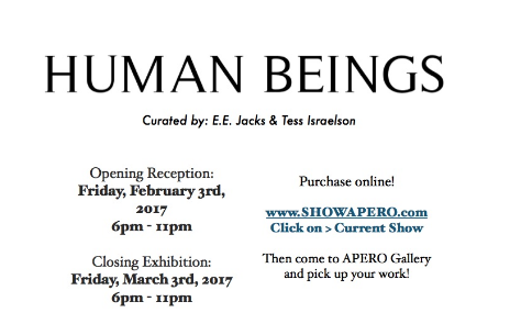 Apero Gallery’s “Human Beings” Opening Feb. 3rd