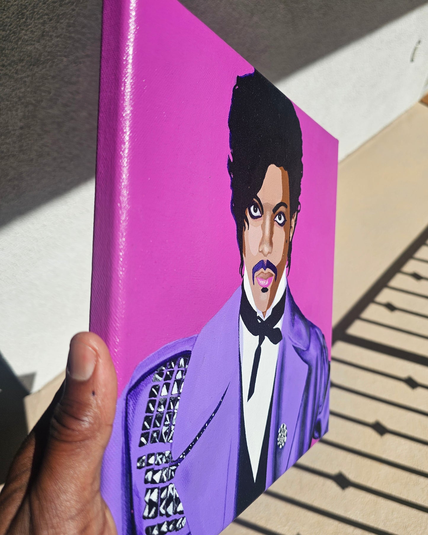 The Purple One - Prince portrait Art - Original Acrylic Painting & Wall Decor - Vakseen Art