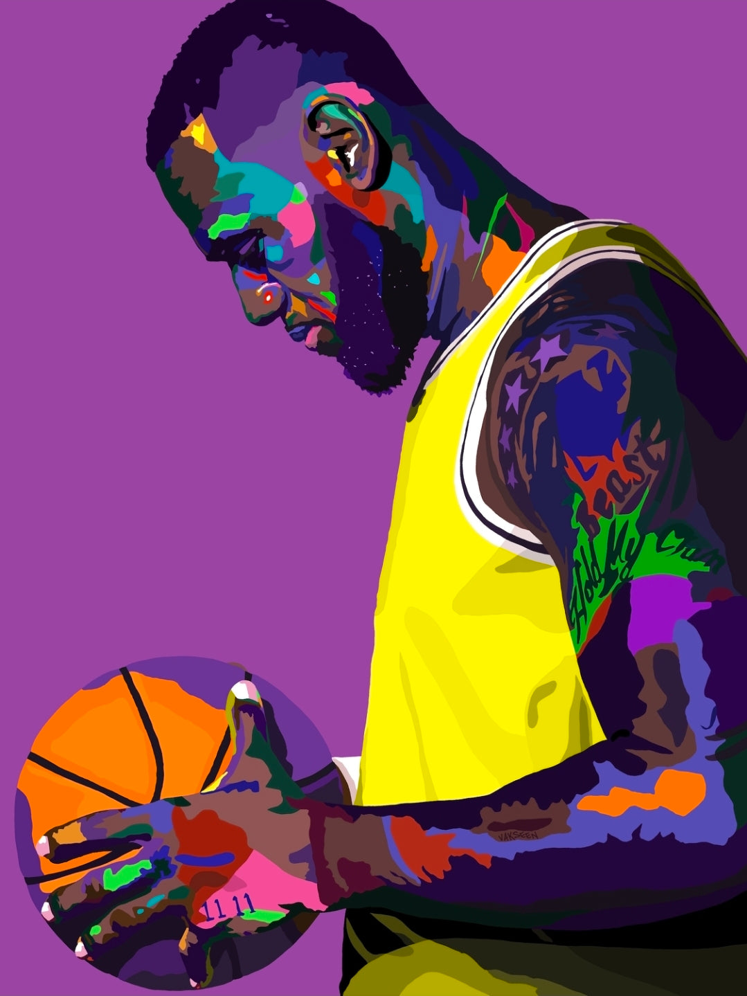 A Love Supreme LeBron James-inspired hand-embellished canvas art by Vakseen