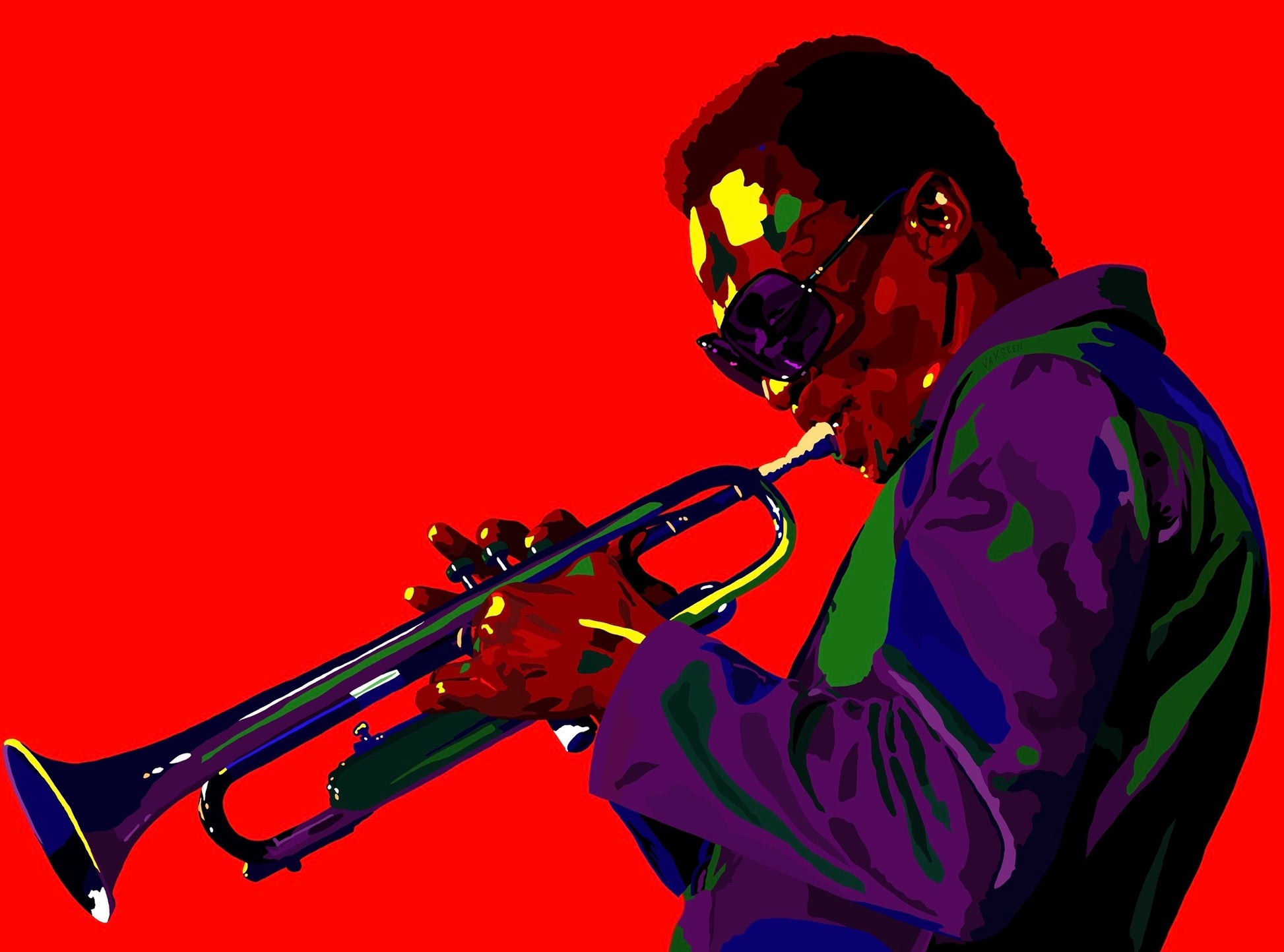 Electric Miles, Miles Davis portrait by Vakseen from the Legends Only series