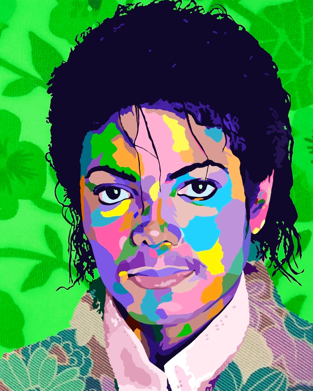 Human Nature Michael Jackson-inspired hand-embellished canvas art by Vakseen