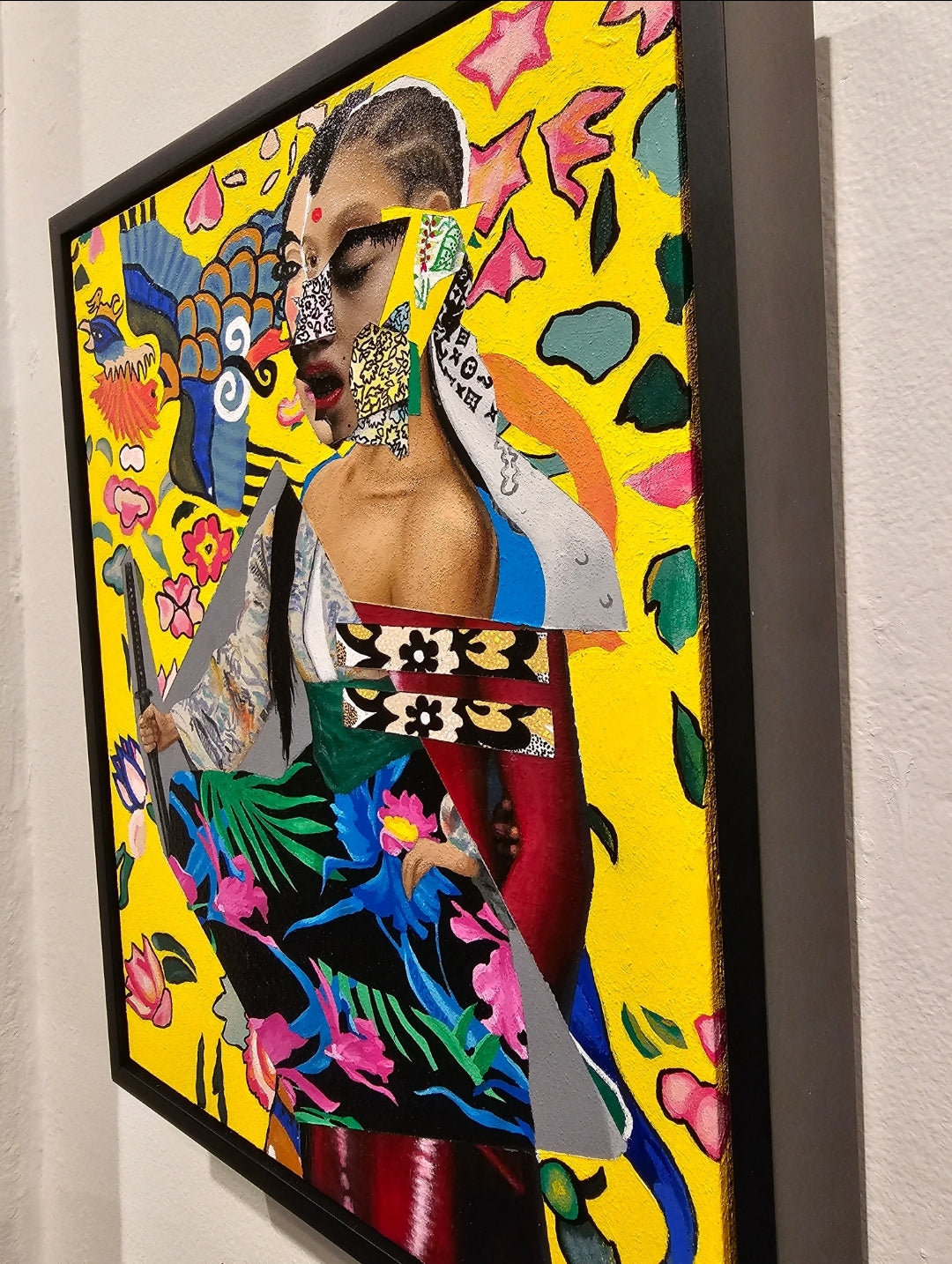 Lady with Urges - Collage Portrait – Original Acrylic Painting – Vanity Pop Series – Wall Decor by Vakseen