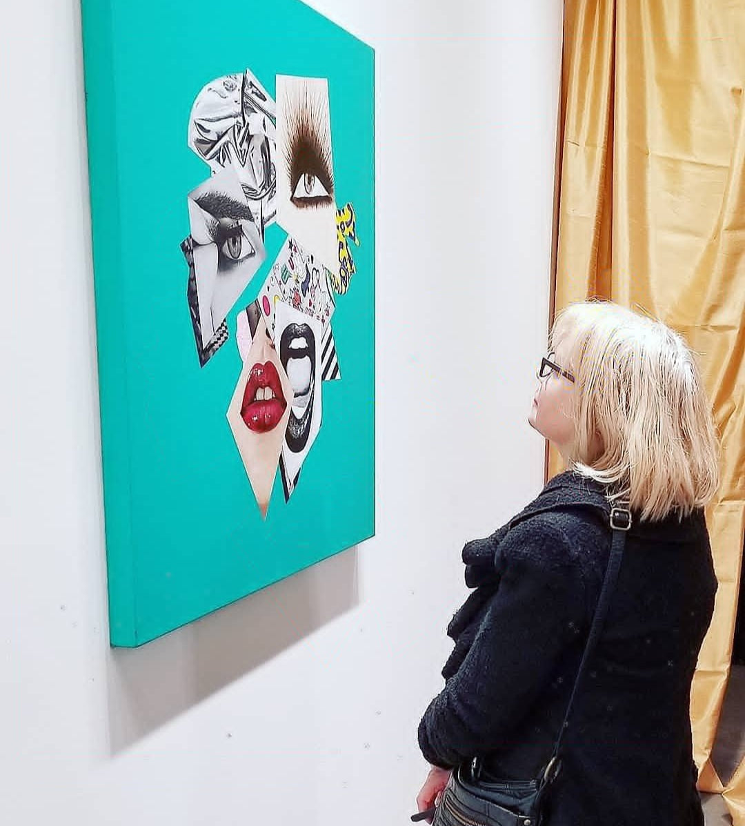Today's the Day I Realized  - Collage Portrait – Original Acrylic Painting – Vanity Pop Series – Wall Decor by Vakseen