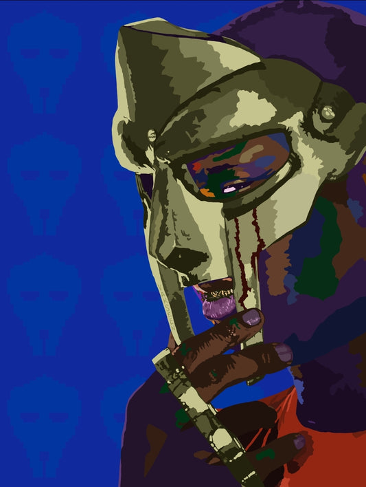 DOOM - MF Doom-Inspired Limited Edition Giclée Art Print – Wall Decor by Vakseen