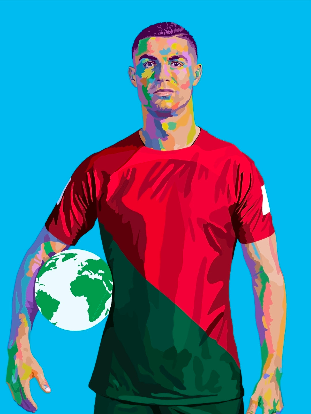 GOAT – Cristiano Ronaldo-Inspired Limited Edition Giclée Art Print – Wall Decor by Vakseen