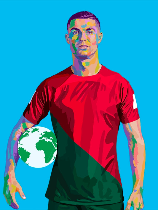 GOAT – Cristiano Ronaldo-Inspired Limited Edition Giclée Art Print – Wall Decor by Vakseen