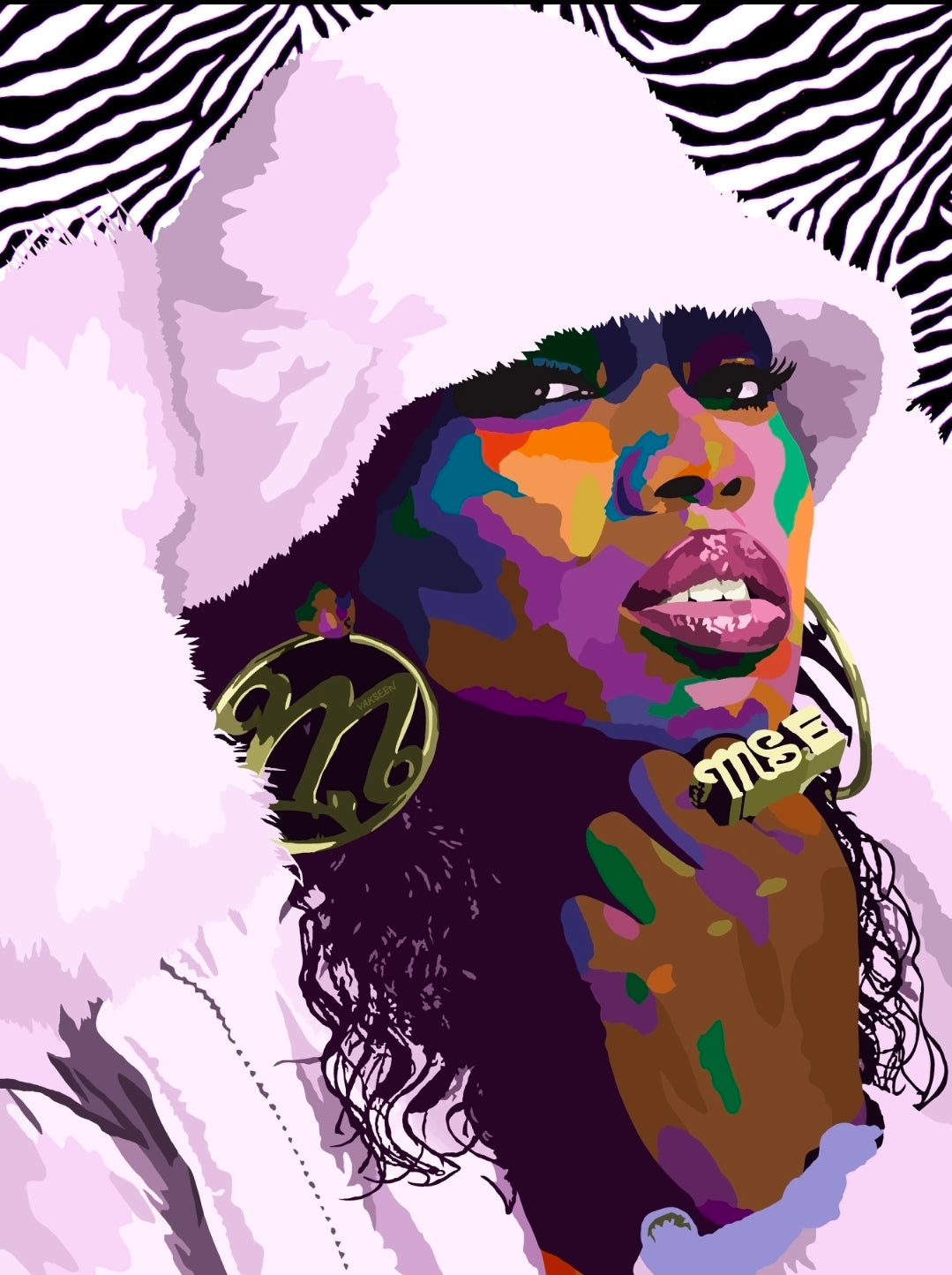 Misdemeanor – Missy Elliot-Inspired Limited Edition Giclée Art Print – Wall Decor by Vakseen