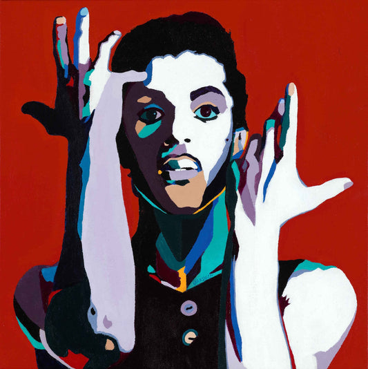 The Cherry Moon - Prince-Inspired Limited Edition Hand-Embellished Canvas Giclée – Wall Art by Vakseen