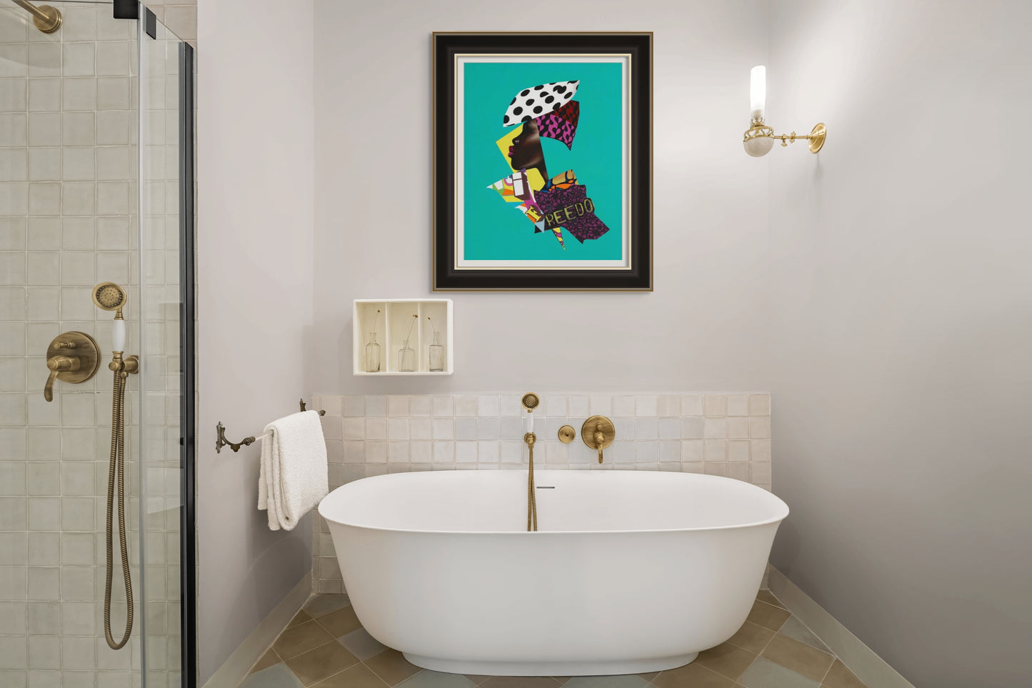 Dreams of Freedom - Abstract portrait Art - Vanity Pop - Collage Portrait - Limited Edition Giclee Art Print - Vakseen Art