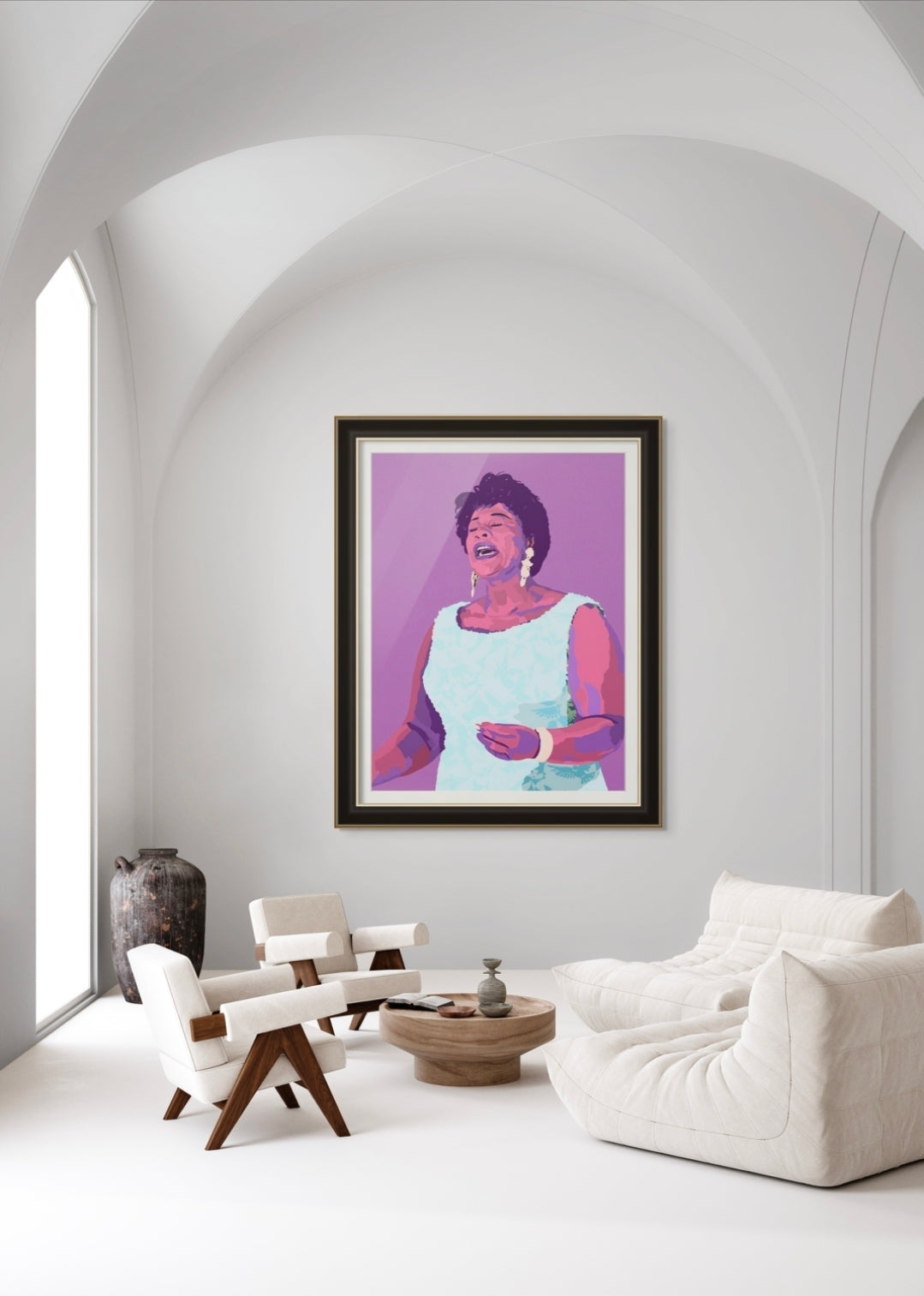 Lady Ella – Ella Fitzgerald-Inspired Limited Edition Giclée Art Print – Wall Decor by Vakseen