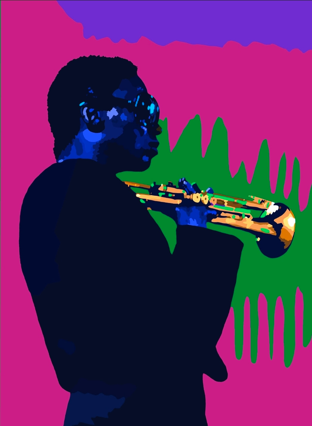 Be Cool – Miles Davis-Inspired Limited Edition Giclée Art Print – Wall Decor by Vakseen
