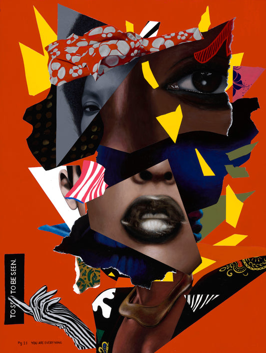 SEEN – Collage Portrait – Vanity Pop Series – Limited Edition Giclée Art Print – Wall Decor by Vakseen