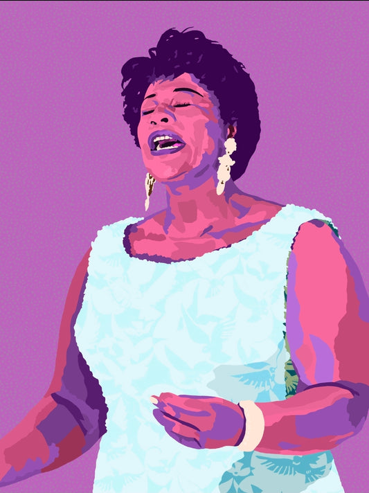 Lady Ella – Ella Fitzgerald-Inspired Limited Edition Giclée Art Print – Wall Decor by Vakseen