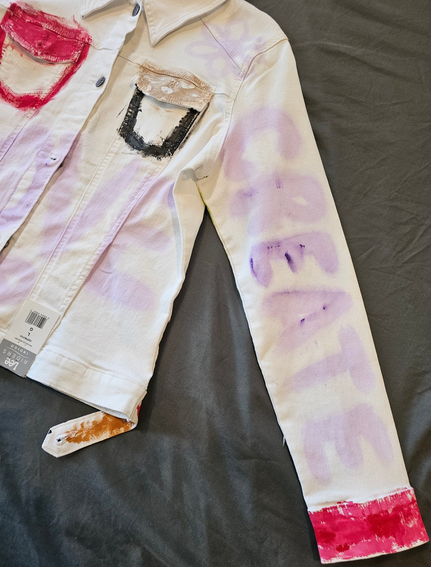 Heart in the Paint 2 Jacket - Original 1/1 Unisex Jacket - Custom Art Shirt & Apparel - Vakseen Art