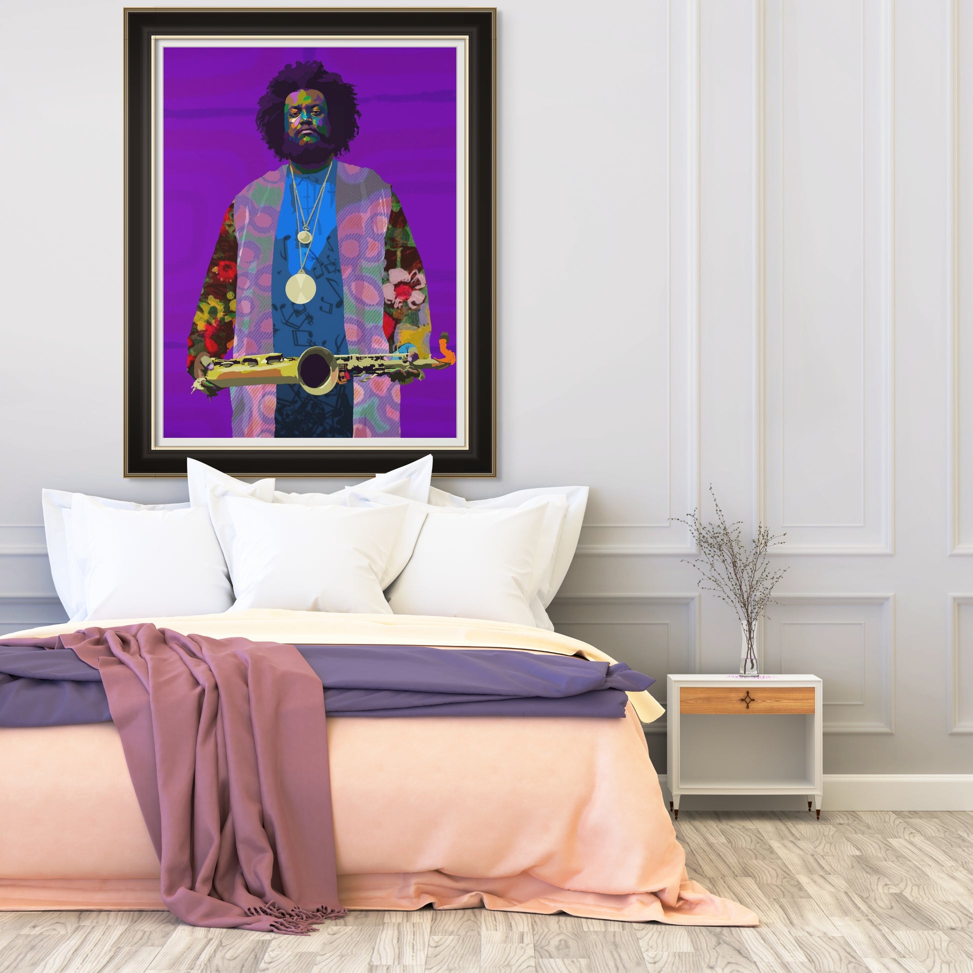 Kamasi - Kamasi Washington inspired Portrait - Limited Edition Giclee Art Print & Wall Decor - Vakseen Art