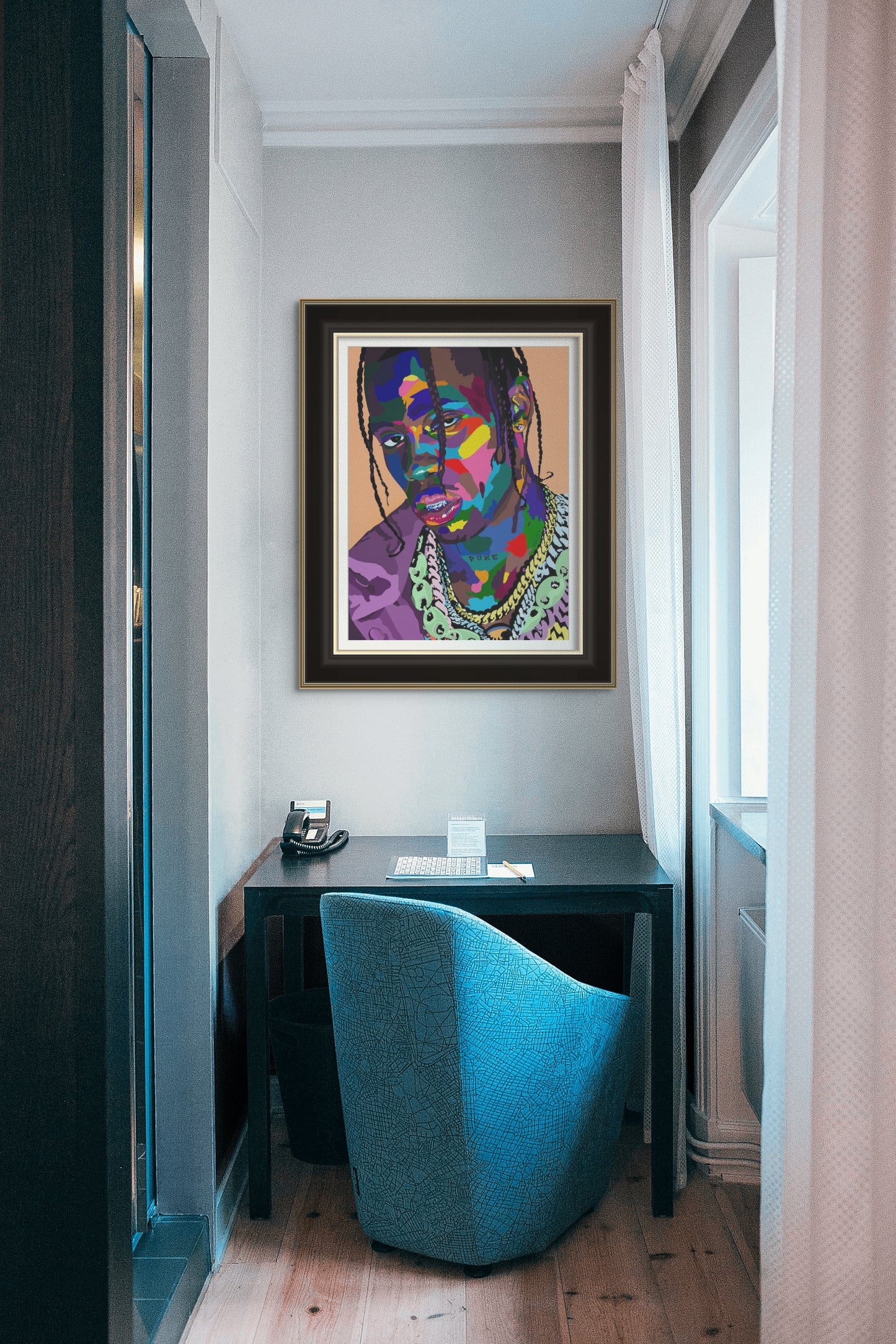La Flame - Travis Scott Portrait - Limited Edition Giclee Art Print & Wall Decor - Vakseen Art