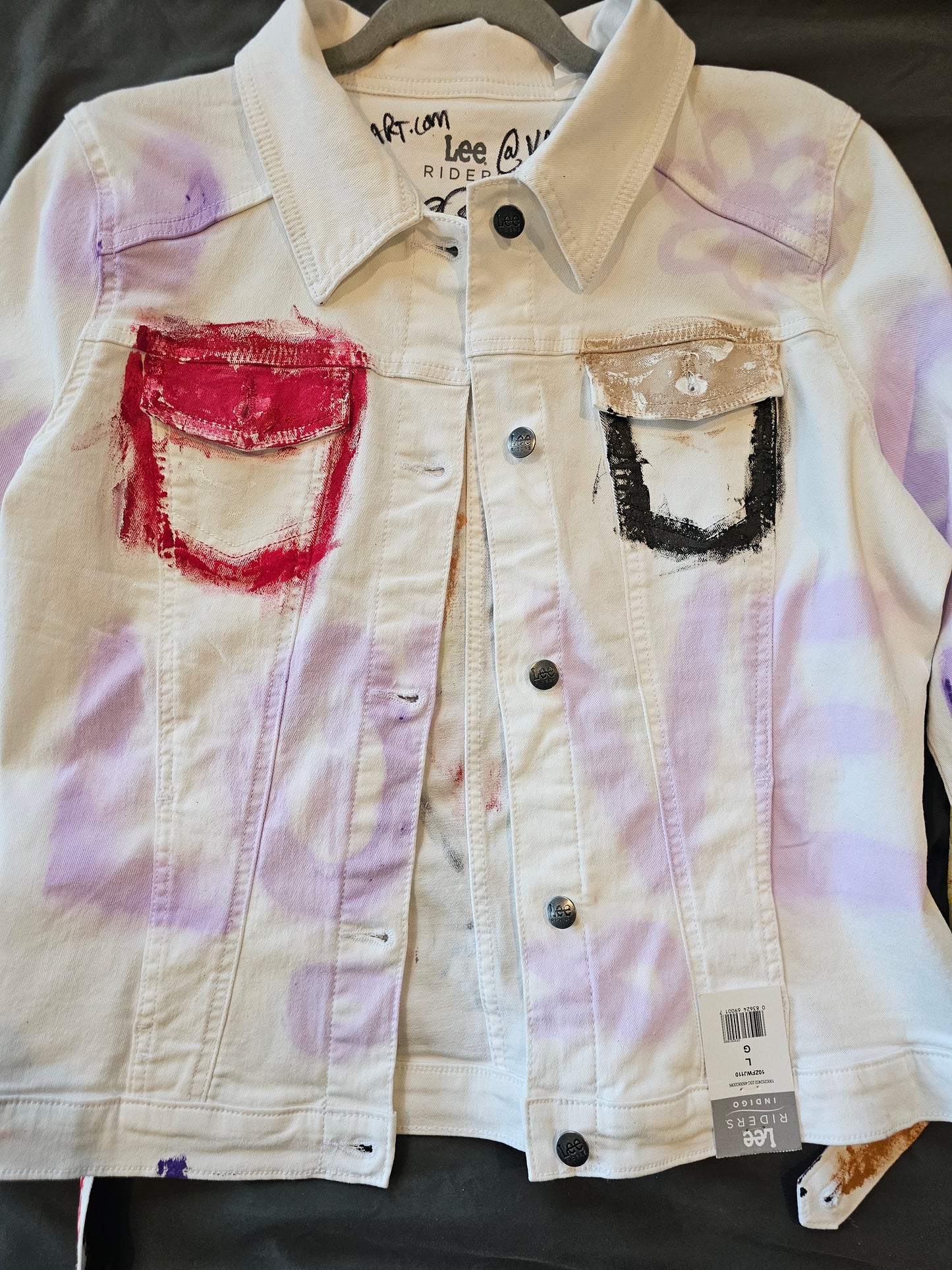 Heart in the Paint 2 Jacket - Original 1/1 Unisex Jacket - Custom Art Shirt & Apparel - Vakseen Art