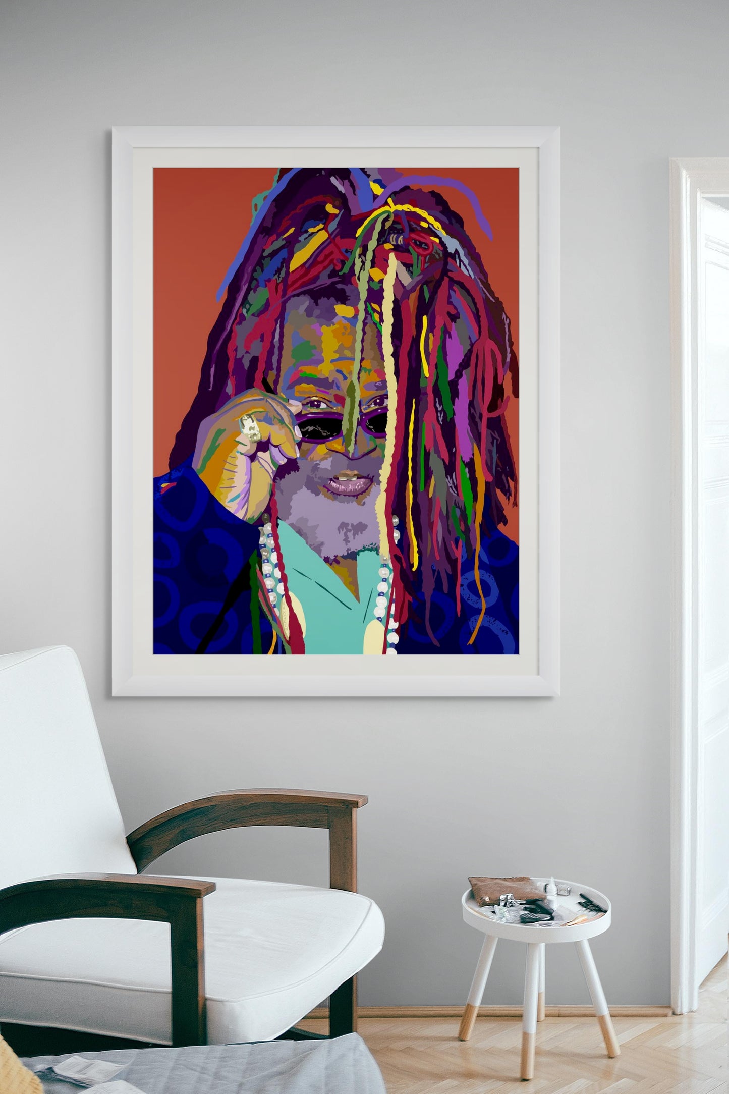 Dr. Funkenstein – George Clinton-Inspired Limited Edition Giclée Art Print – Wall Decor by Vakseen