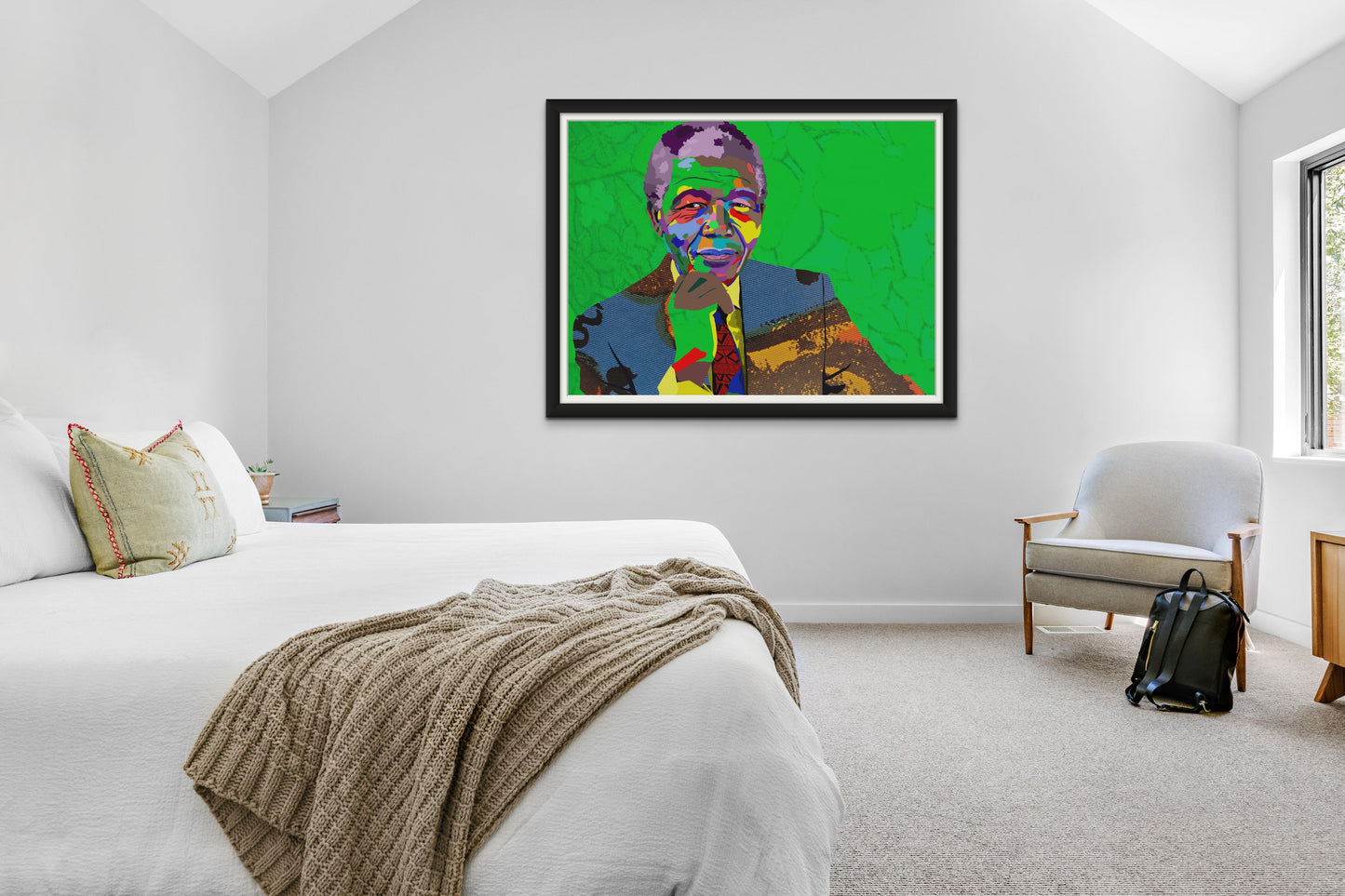 Madiba - Nelson Mandela portrait  - Limited Edition Giclee Art Print & Wall Decor - Vakseen Art