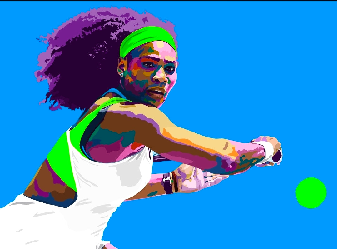 GOAT III - Serena Williams-inspired Limited Edition Giclée Art Print – Wall Decor by Vakseen