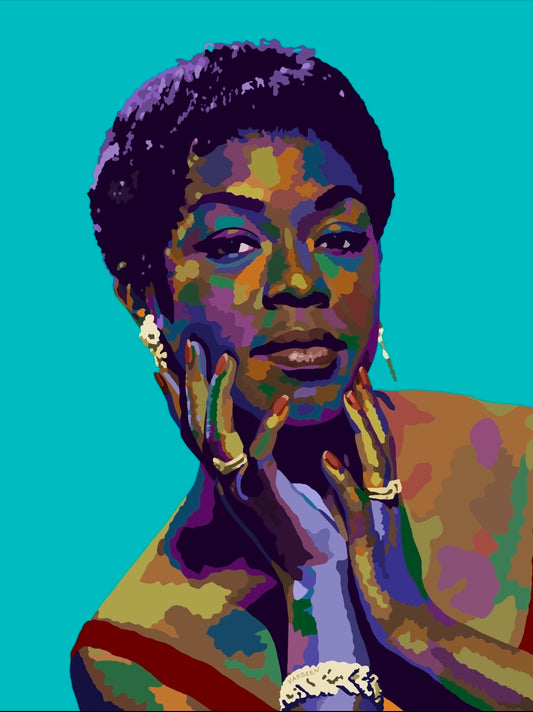 Sassy by Vakseen, a colorful portrait of Sarah Vaughan from the Legends Only series.