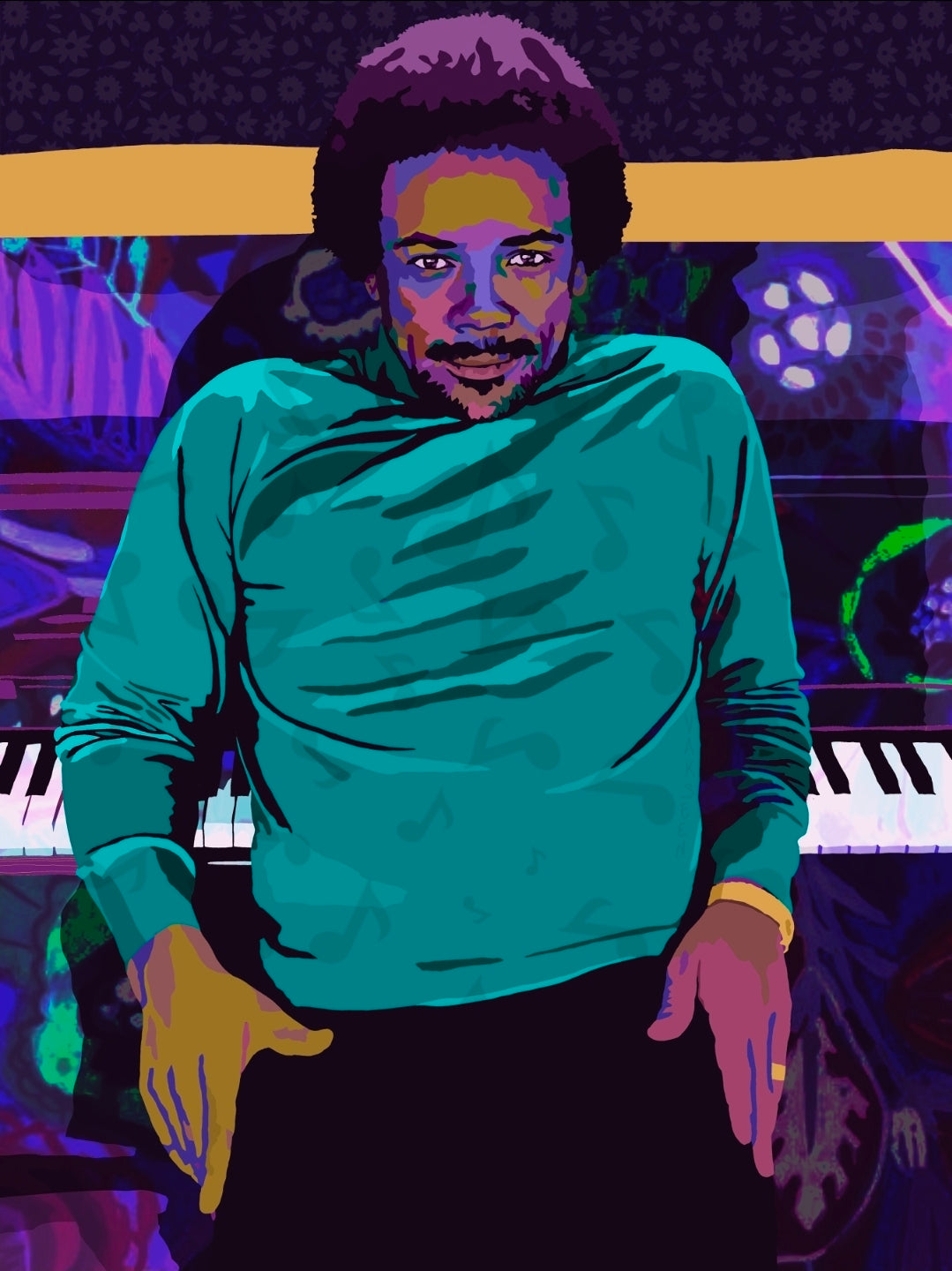 The Dude by Vakseen, a colorful Quincy Jones portrait from the Legends Only series, available as a limited edition fine art print.