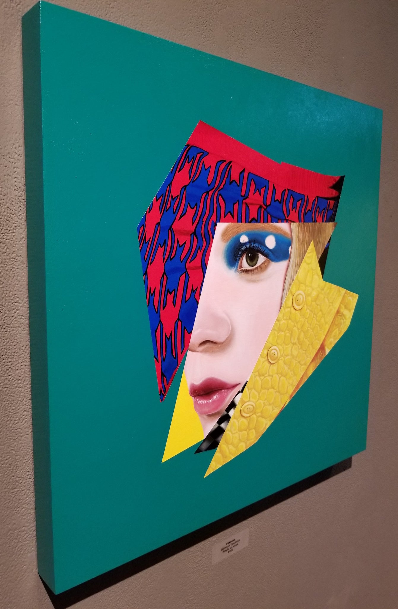 Layers of Opulence - Collage Portrait – Original Acrylic Painting – Vanity Pop Series – Wall Decor by Vakseen