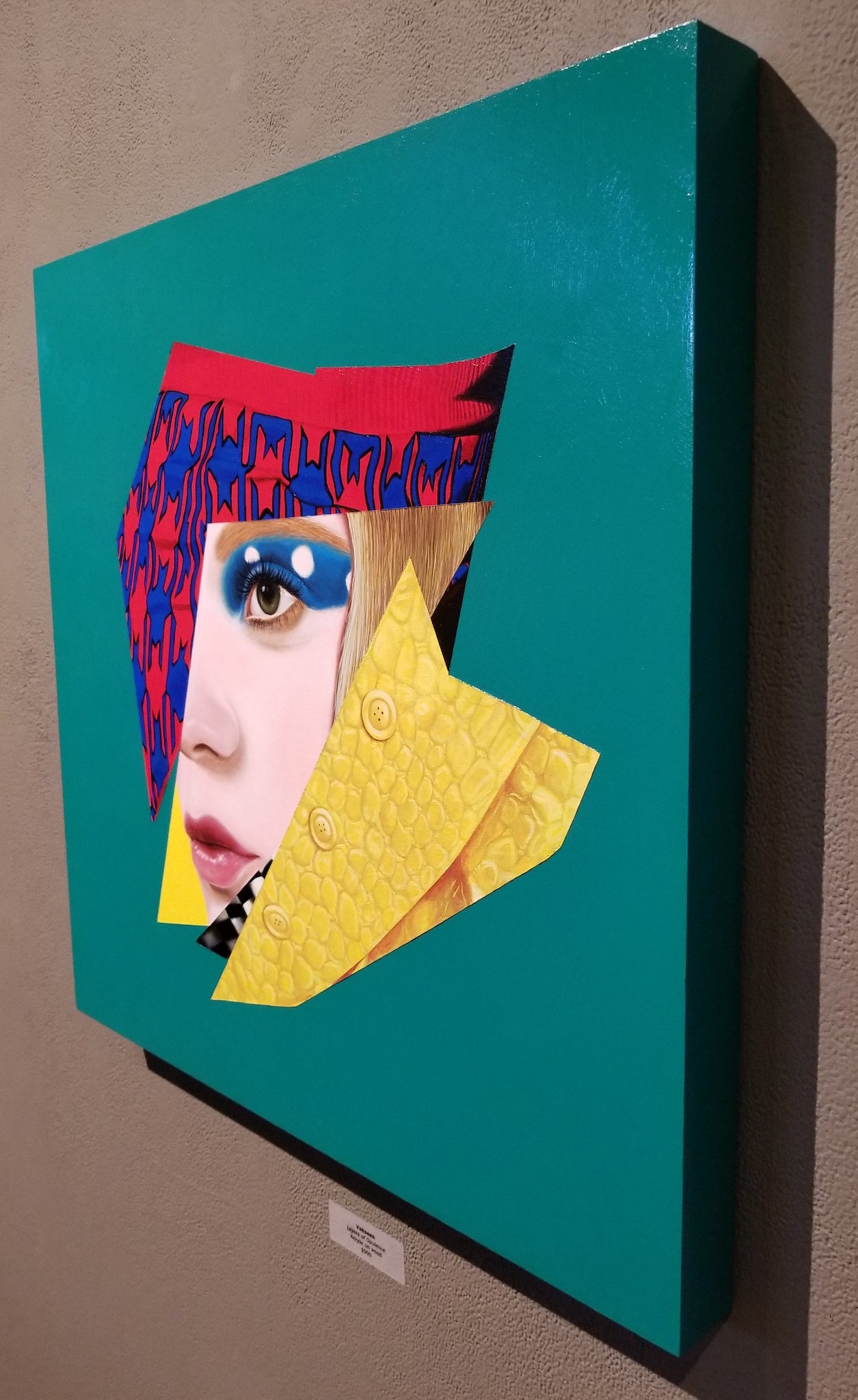 Layers of Opulence - Collage Portrait – Original Acrylic Painting – Vanity Pop Series – Wall Decor by Vakseen