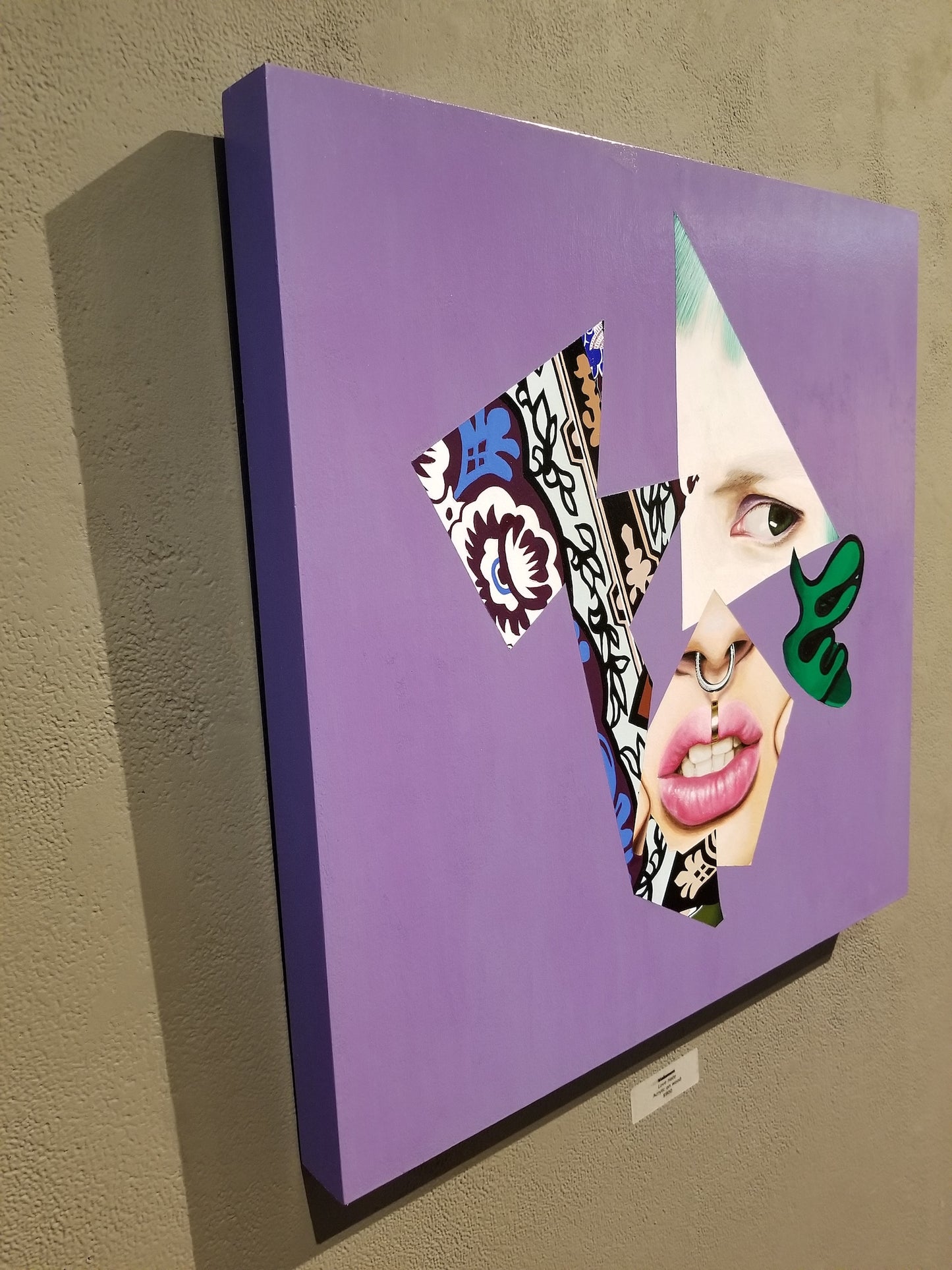 Love Hate - Collage Portrait – Original Acrylic Painting – Vanity Pop Series – Wall Decor by Vakseen