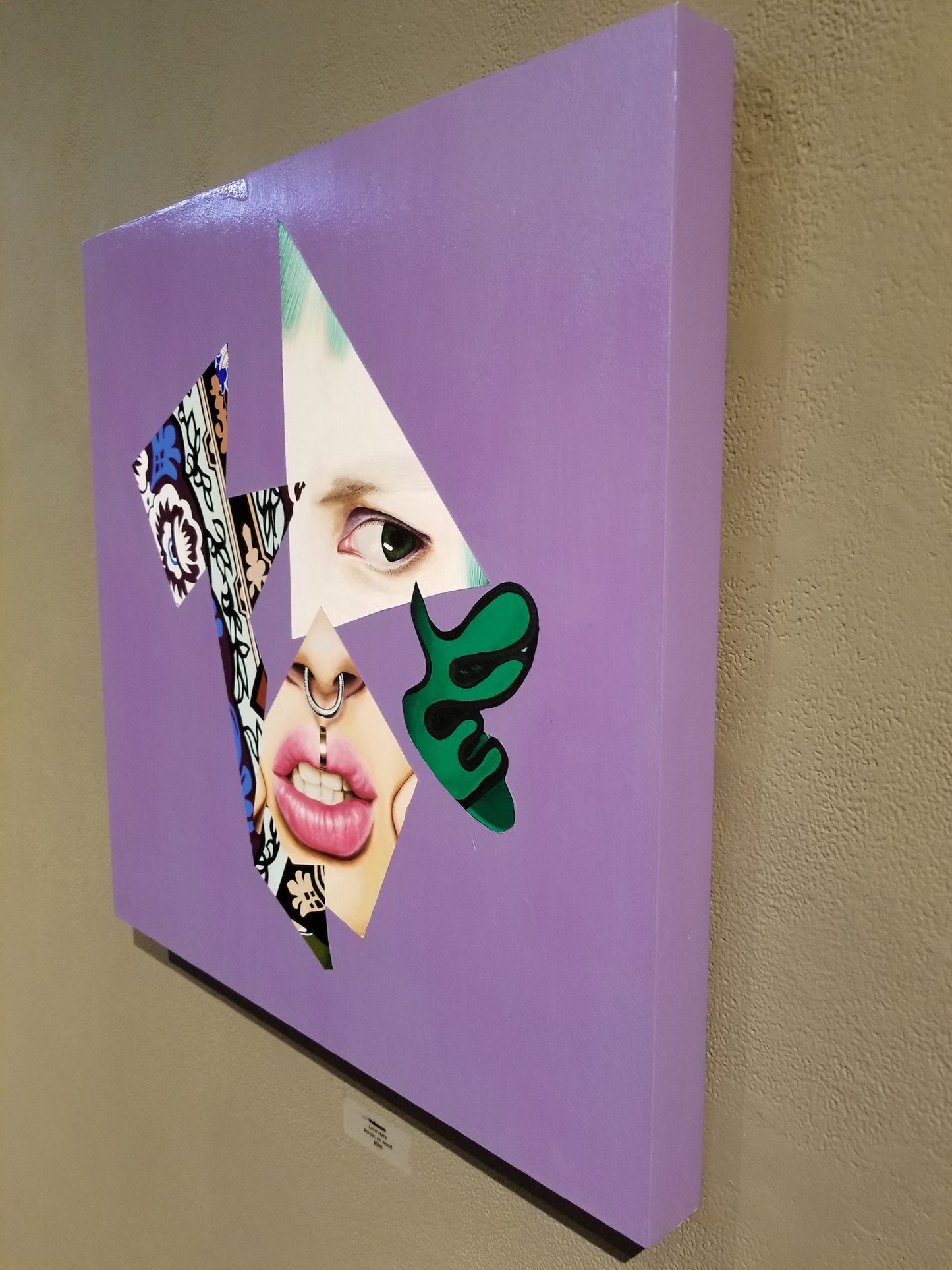Love Hate - Collage Portrait – Original Acrylic Painting – Vanity Pop Series – Wall Decor by Vakseen