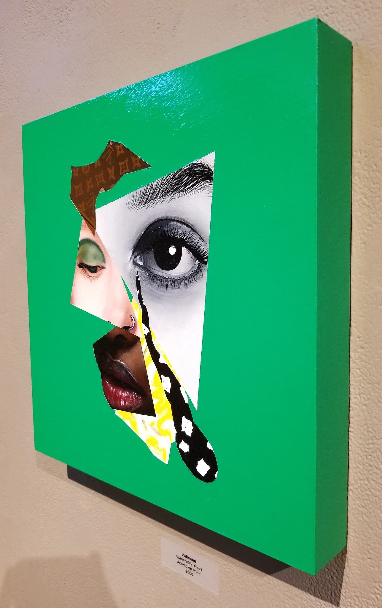 Mixed Emotions - Collage Portrait – Original Acrylic Painting – Vanity Pop Series – Wall Decor by Vakseen