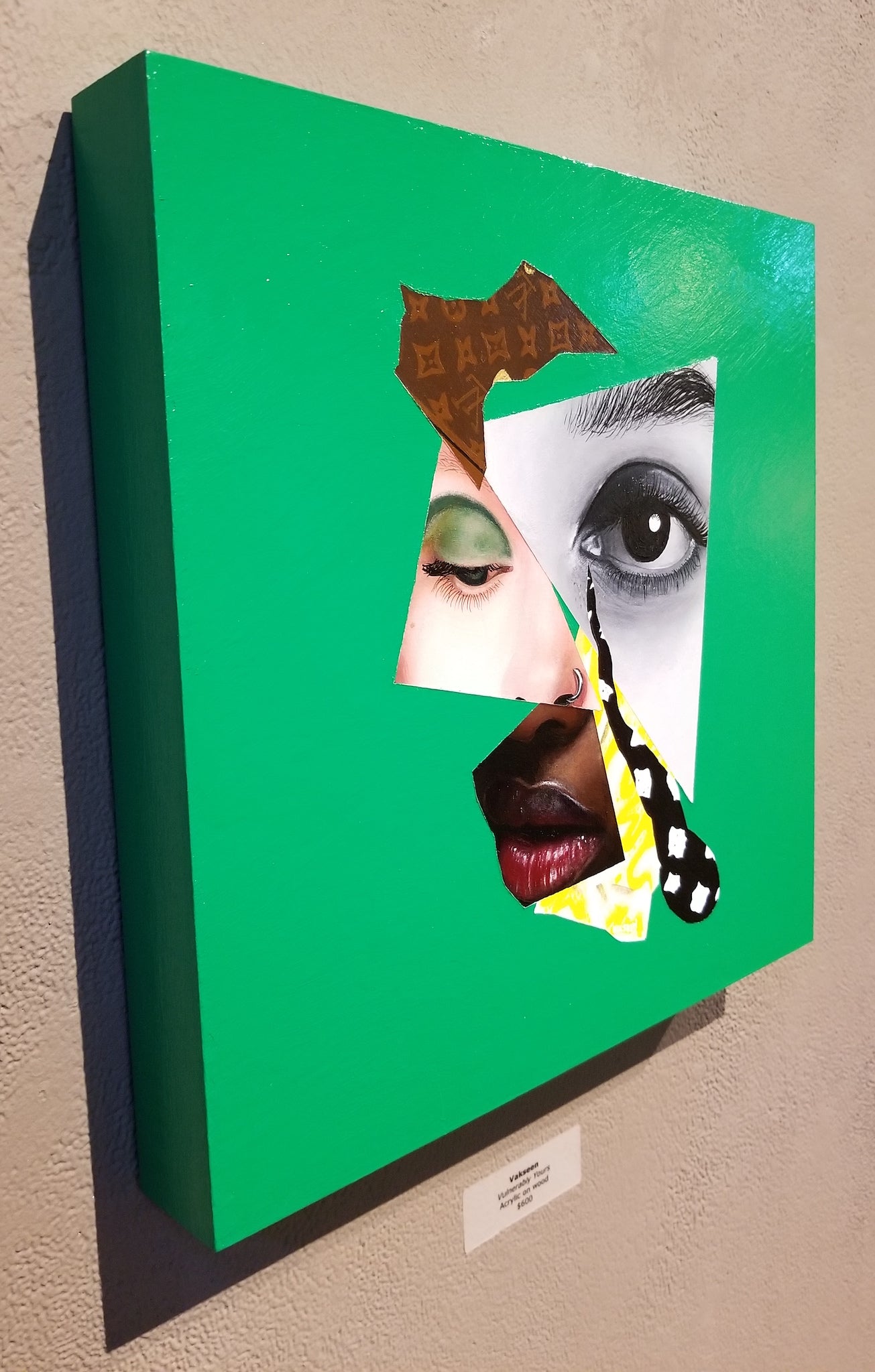 Mixed Emotions - Collage Portrait – Original Acrylic Painting – Vanity Pop Series – Wall Decor by Vakseen