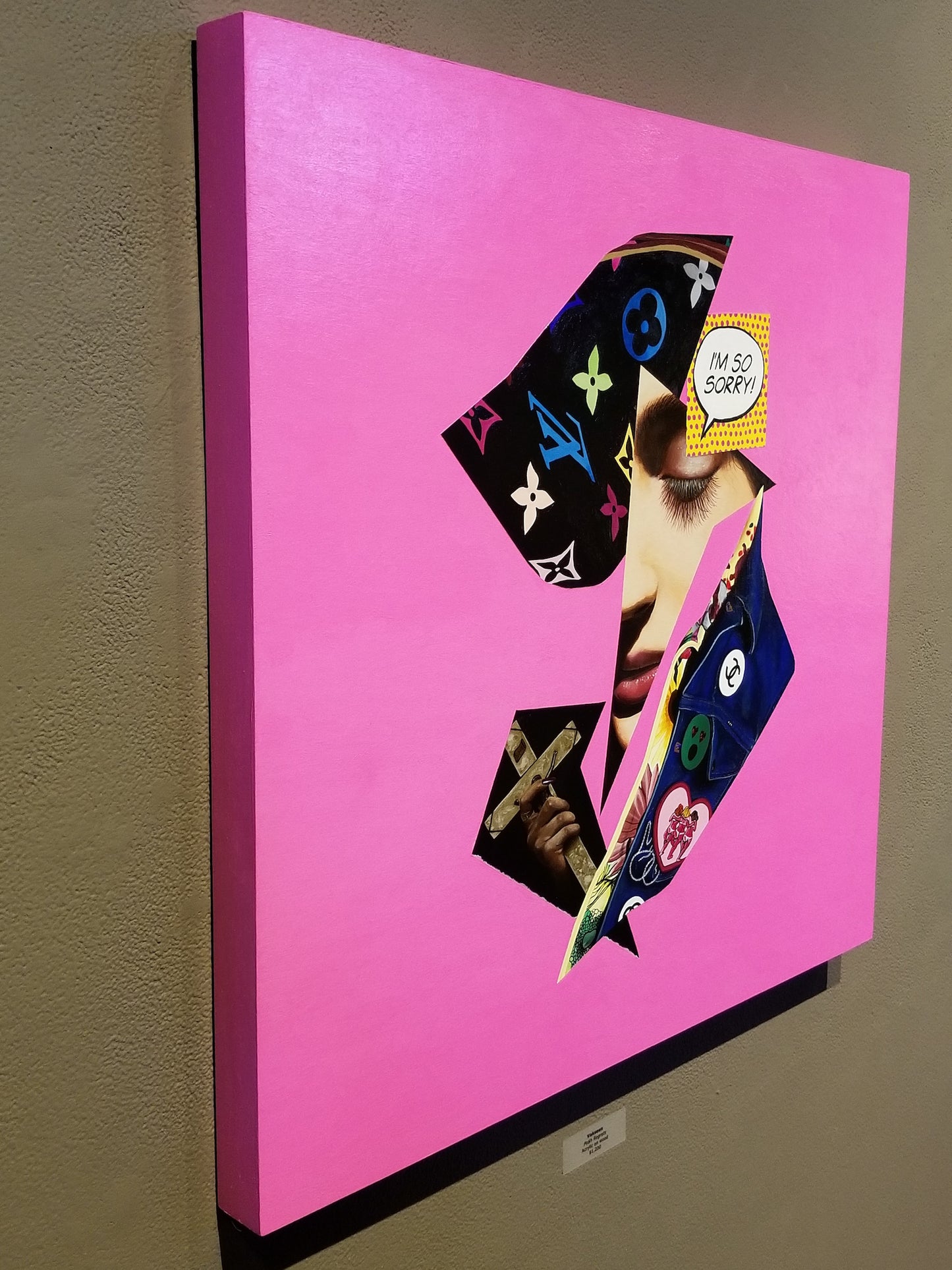 Posh Regrets - Collage Portrait – Original Acrylic Painting – Vanity Pop Series – Wall Decor by Vakseen