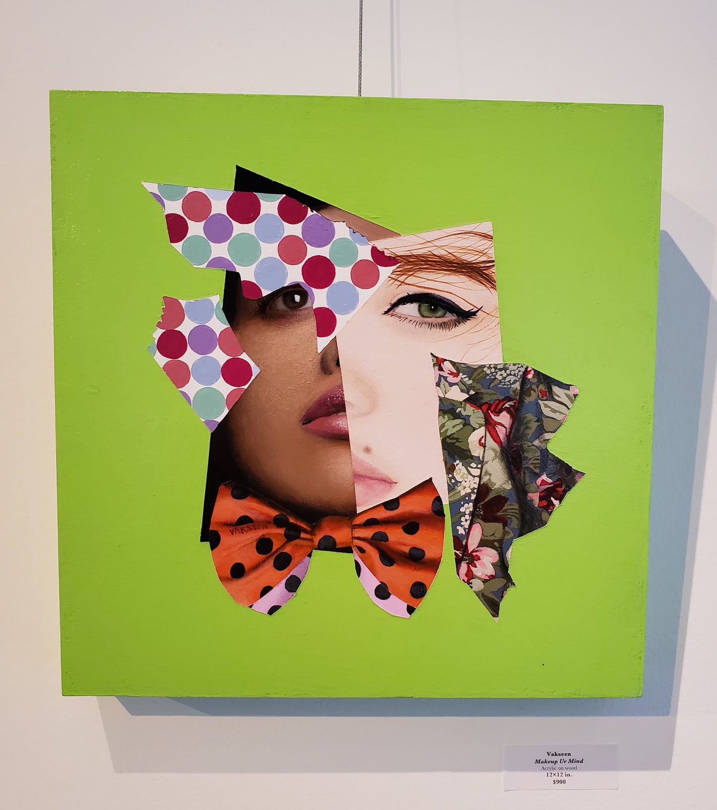 Makeup Ur Mind - Collage Portrait – Original Acrylic Painting – Vanity Pop Series – Wall Decor by Vakseen