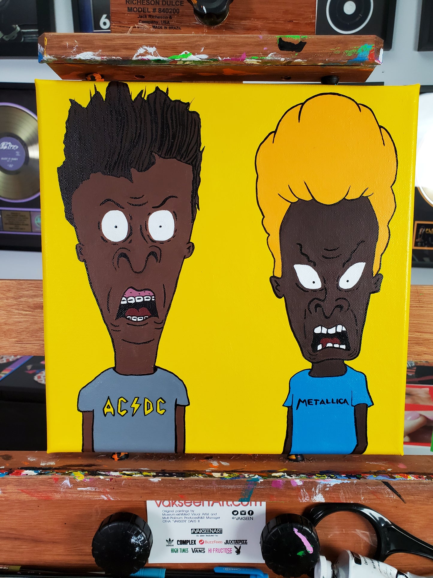 Beavis & Butthead portrait art - FOBP - Original Acrylic Painting & Wall Decor - Vakseen Art