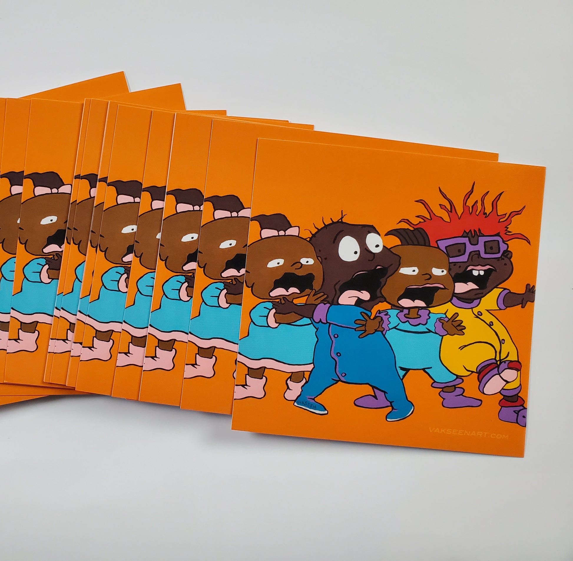 Black Rugrats portrait art - Custom Art Stickers for Laptop & Wall Decor - Vakseen Art