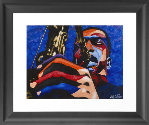 John Coltrane portrait art - Limited Edition Giclee Wall Art Prints & Wall Decor - Vakseen Art