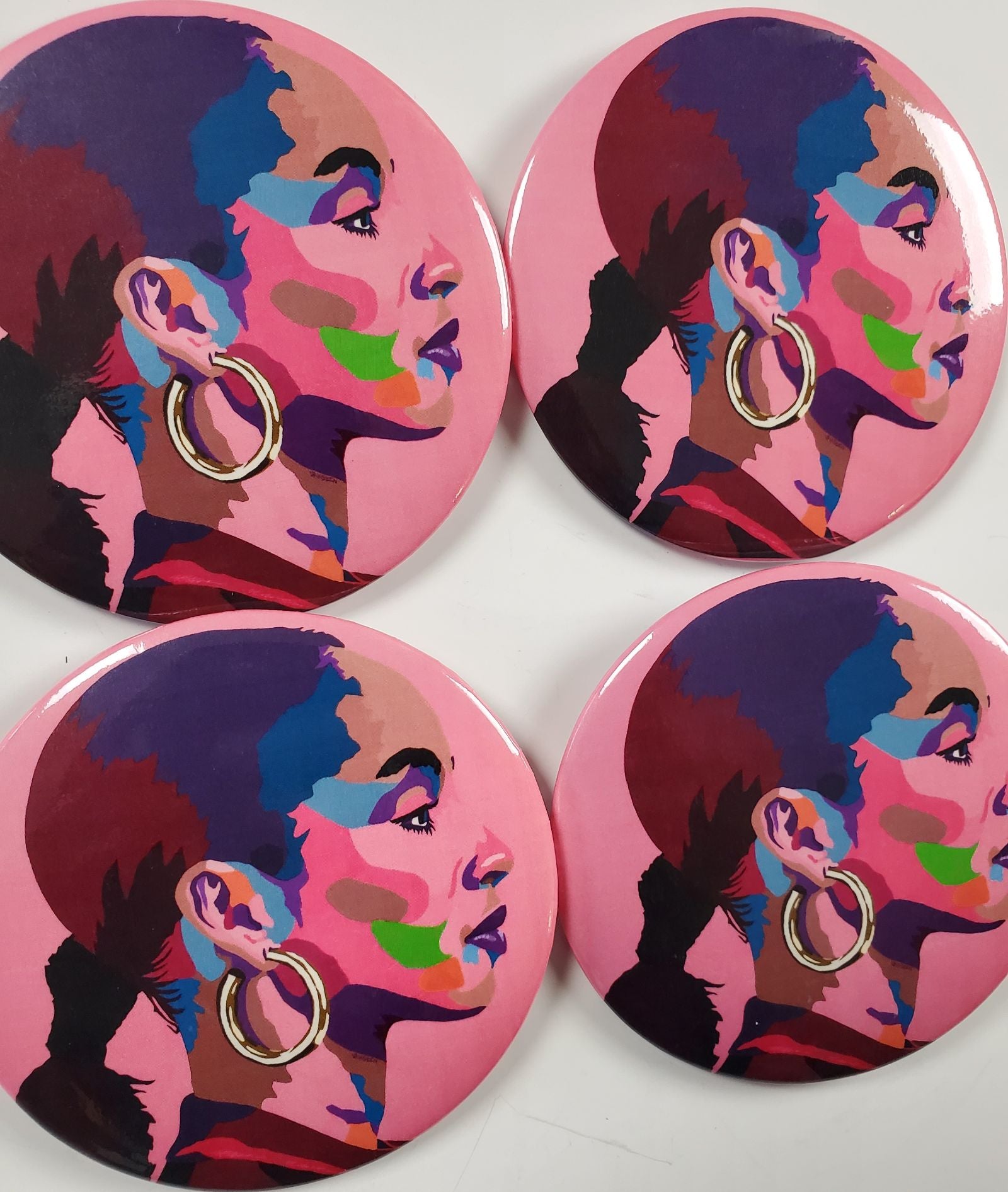 By Your Side - Sade 3" button - Custom Pop Art Buttons for Fashion Apparel