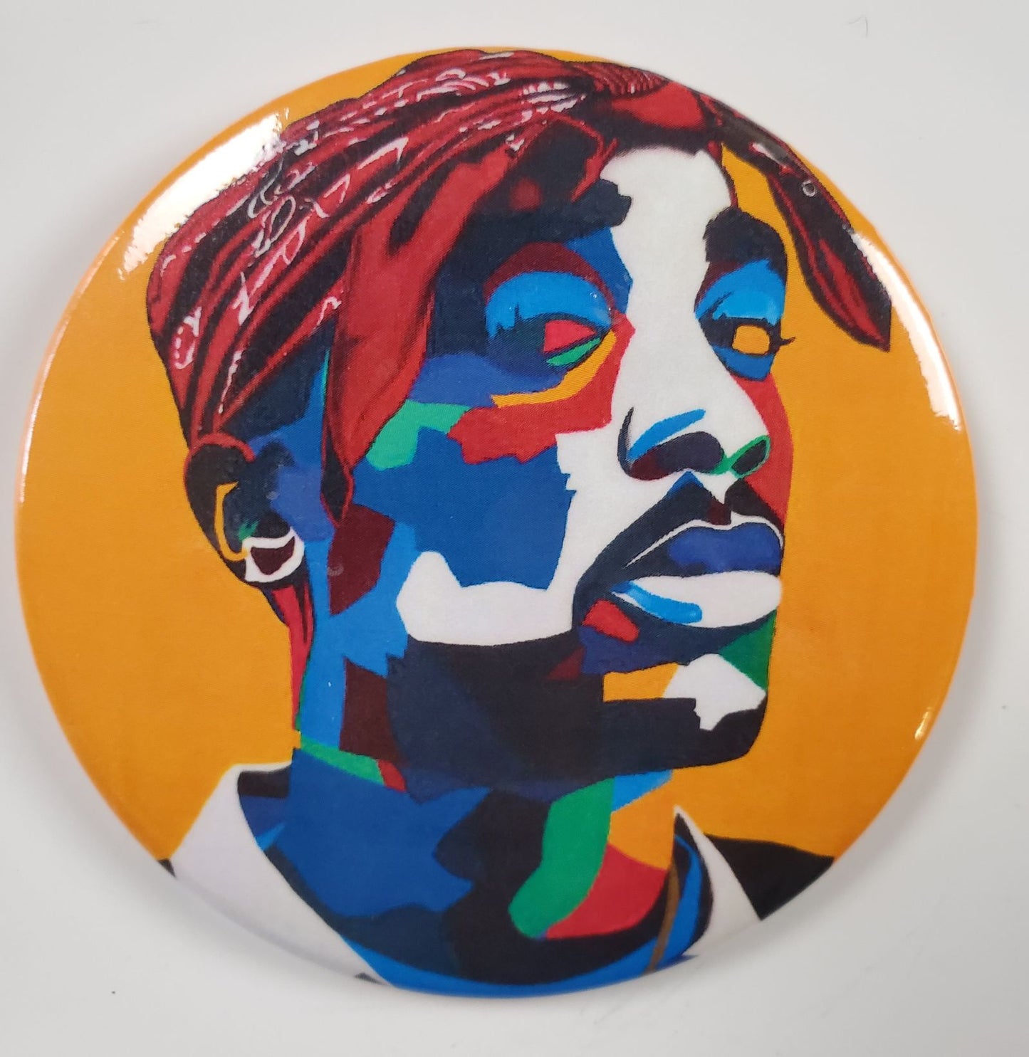 Chang3d Man - 2pac 3" buttons - Custom Pop Art Buttons for Fashion Apparel