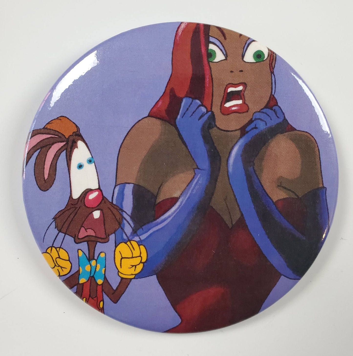 P-P-Please! - Roger & Jessica Rabbit - FOBP 3" buttons - Custom Pop Art Buttons for Fashion Apparel