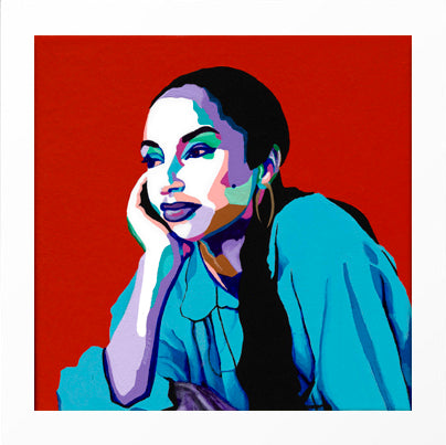 Sade portrait art - Limited Edition Giclee Print & Wall Decor - Vakseen Art