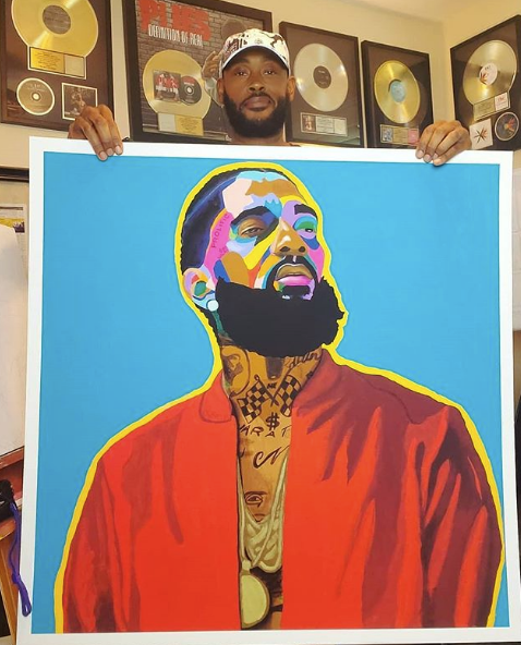 Nipsey Hussle portrait art - Limited Edition Giclee Art Prints & Wall Decor - Vakseen Art 