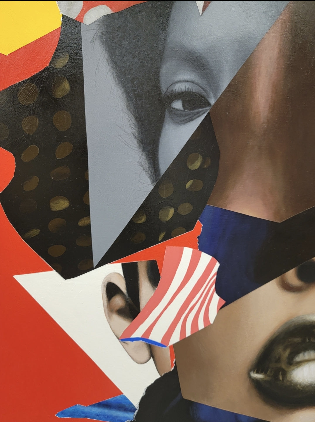 SEEN - Collage Portrait – Original Acrylic Painting – Vanity Pop Series – Wall Decor by Vakseen