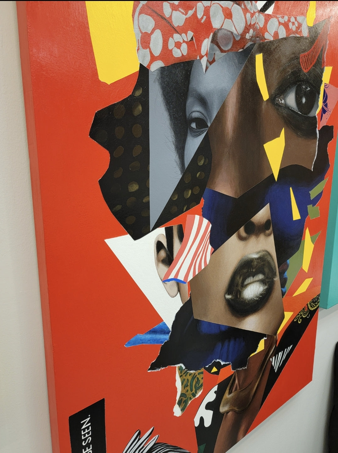 SEEN - Collage Portrait – Original Acrylic Painting – Vanity Pop Series – Wall Decor by Vakseen