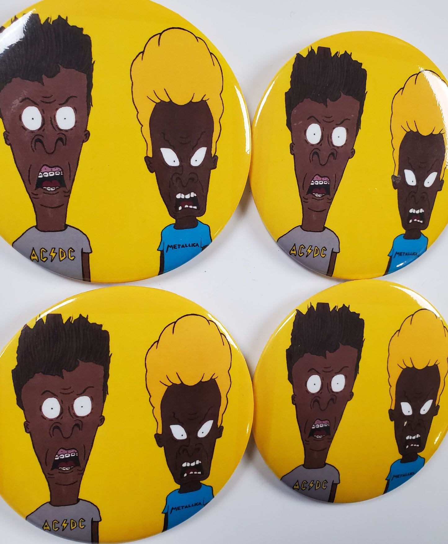 UHHHH - FOBP - Beavis & Butthead 3" buttons - Custom Pop Art Buttons for Fashion Apparel