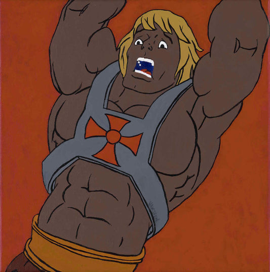 Black He-Man portrait art - Limited Edition Giclee Art Prints - Vakseen Art