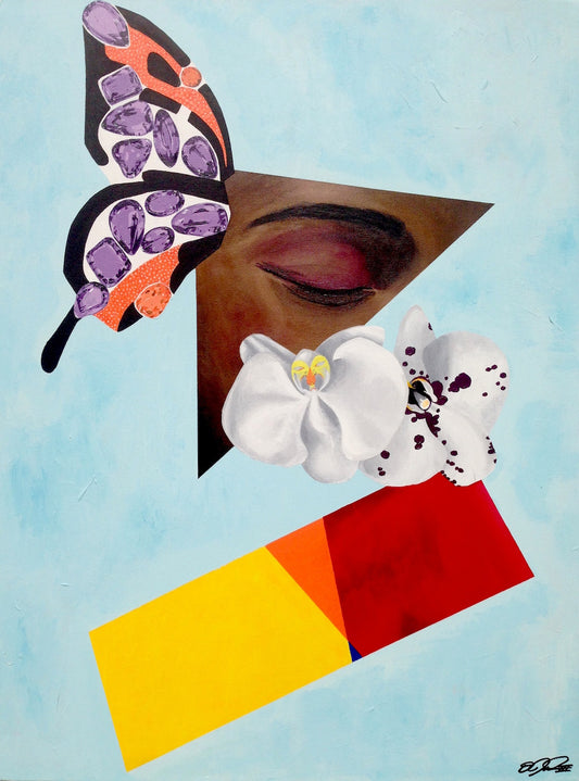 Madam Renaissance - Abstract portrait Art - Vanity Pop - Collage Portrait - Original Acrylic Painting & Wall Decor - Vakseen Art